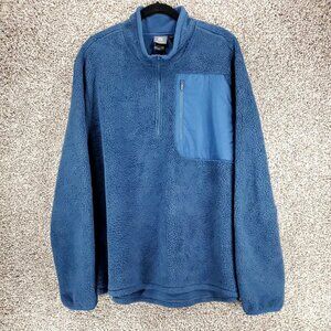 Champion C9 Blue Fleece Brushed Back Plush Pullover 1/4 Zip Jacket